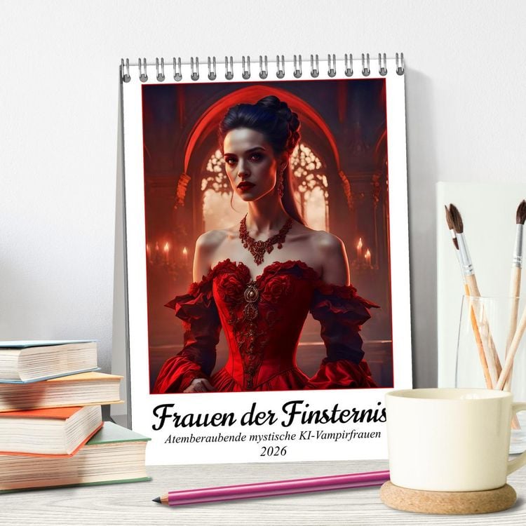 Produktbild: Frauen der Finsternis (Tischkalender 2026 DIN A5 hoch), CALVENDO Monatskalender