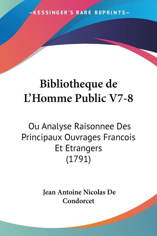 Produktbild: Bibliotheque de L'Homme Public V7-8