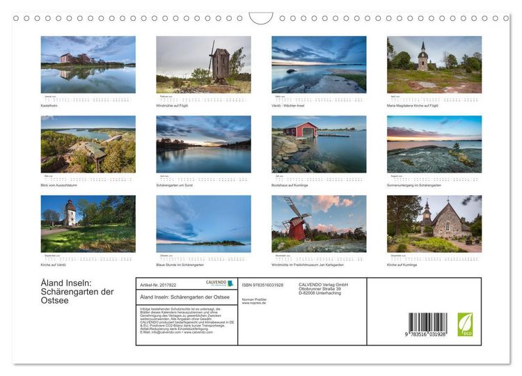 Produktbild: &Aring;land Inseln: Sch&auml;rengarten der Ostsee (Wandkalender 2026 DIN A3 quer), CALVENDO Monatskalender