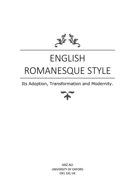 Produktbild: English Romanesque Style: Its Adoption, Transformation and Modernity