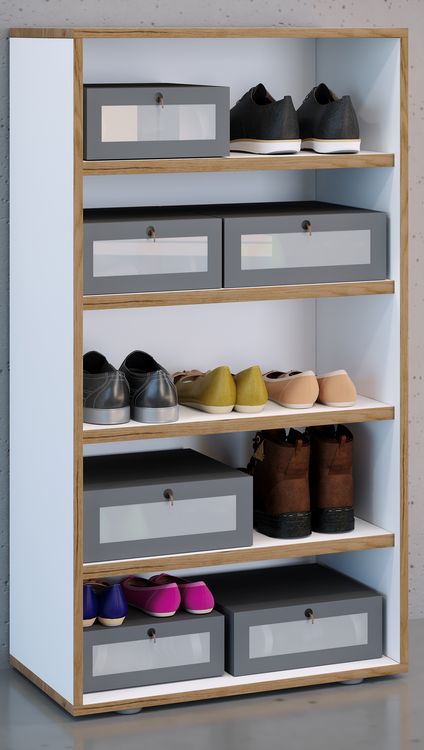 Produktbild: Holz Regal Schuhschrank Schuhregal Salia B60