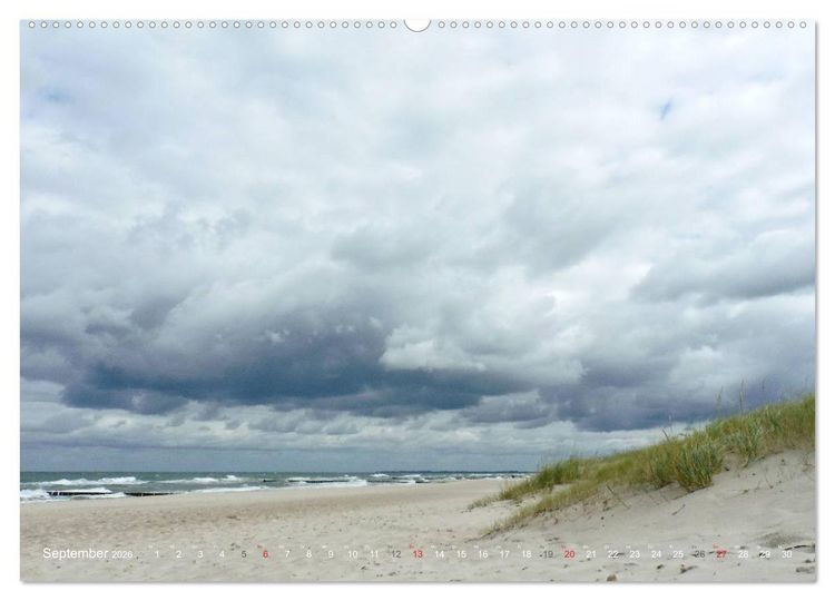 Produktbild: Wo de Ostseewellen trecken an den Strand 2026 (hochwertiger Premium Wandkalender 2026 DIN A2 quer), Kunstdruck in Hochglanz