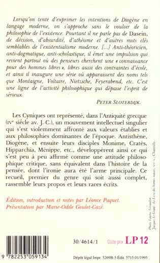 Produktbild: Fre-Les Cyniques Grecs