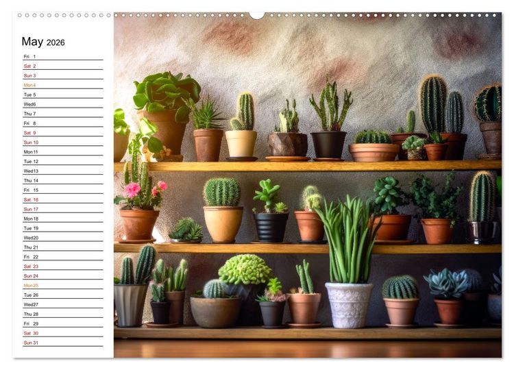 Produktbild: Cacti Wonderland (Wall Calendar 2026 DIN A2 landscape), CALVENDO 12 Month Wall Calendar