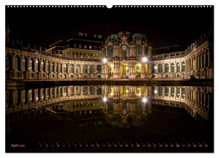 Produktbild: Eine Nacht in Dresden (Wandkalender 2026 DIN A2 quer), CALVENDO Monatskalender