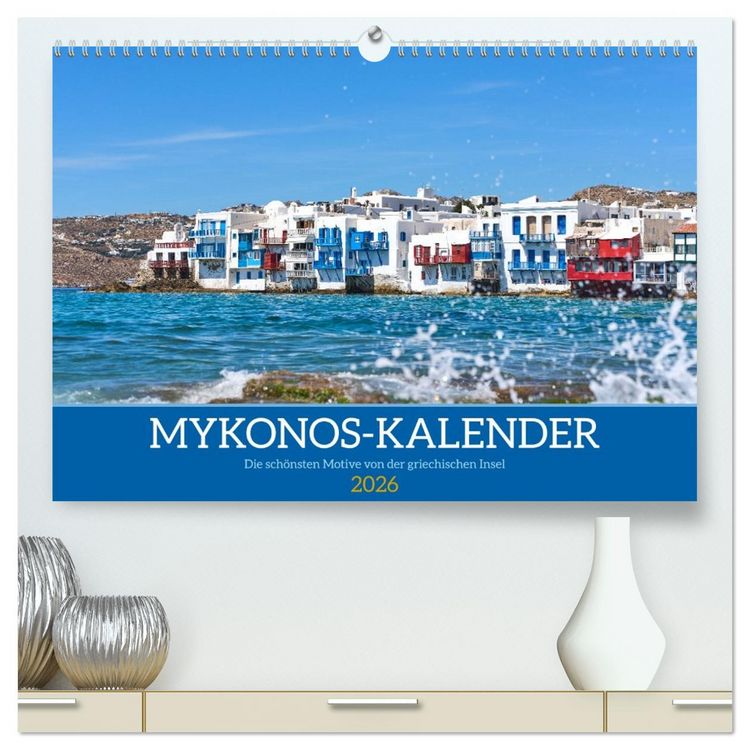 Produktbild: Griechenland - Mykonos Kalender (hochwertiger Premium Wandkalender 2026 DIN A2 quer), Kunstdruck in Hochglanz
