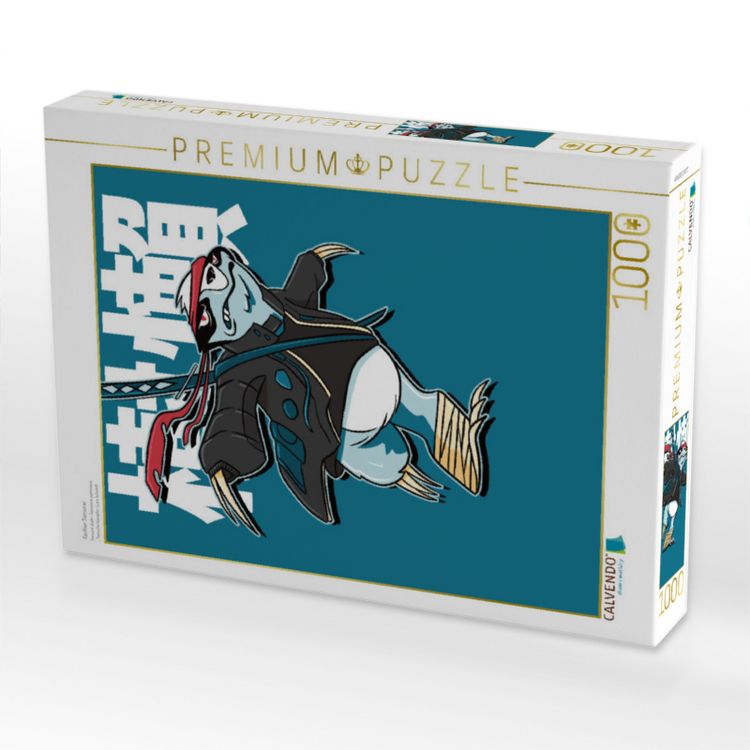 Produktbild: CALVENDO Puzzle Faultier Samurai | 1000 Teile Lege-Gr&ouml;&szlig;e 64x48cm Foto-Puzzle f&uuml;r gl&uuml;ckliche Stunden