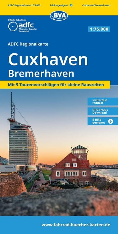 Produktbild: BVA ADFC Regionalkarte Cuxhaven Bremerhaven 1:75.000
