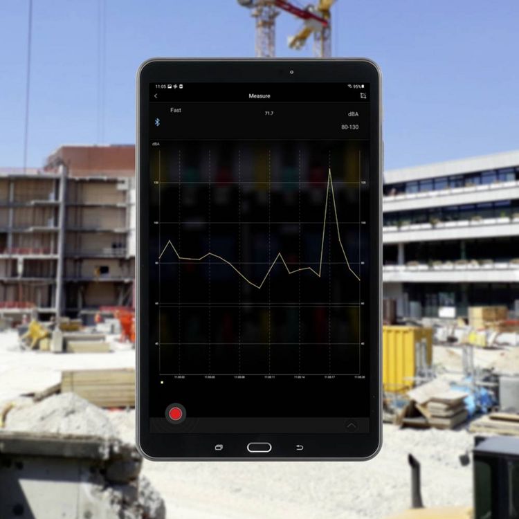 Produktbild: PCE Instruments PCE-323 Bluetooth Schallpegelmessger&auml;t 30 - 130 dB |Klasse 2 |Android |iOS |Live Ansicht |kostenlose App