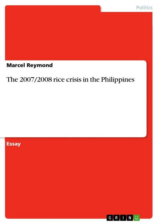 Produktbild: The 2007/2008 rice crisis in the Philippines