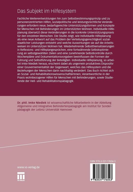 Produktbild: Das Subjekt im Hilfesystem