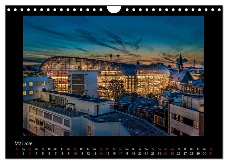 Produktbild: K&ouml;ln &ndash; Nachts 2026 (Wandkalender 2026 DIN A4 quer), CALVENDO Monatskalender
