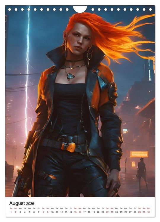 Produktbild: The Witches of Cyberpunk City (Wall Calendar 2026 DIN A4 portrait), CALVENDO 12 Month Wall Calendar