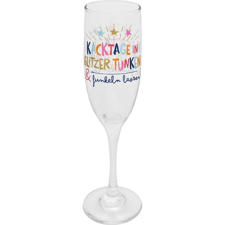 Produktbild: Sektglas "Kacktage in Glitzer tunken & funkeln lassen"