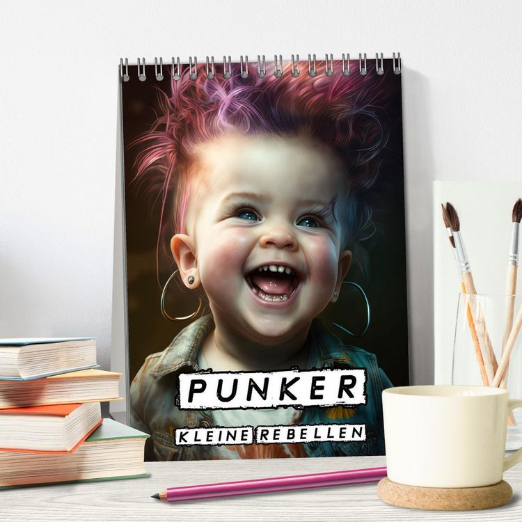 Produktbild: Punker Kleine Rebellen (Tischkalender 2026 DIN A5 hoch), CALVENDO Monatskalender