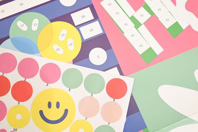 Produktbild: Mosaikposter Be Happy