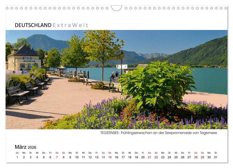 Produktbild: Wei&szlig;blaue Impressionen vom Tegernsee (Wandkalender 2026 DIN A3 quer), CALVENDO Monatskalender