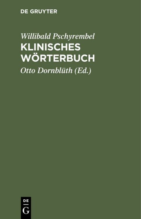 Produktbild: Klinisches W&ouml;rterbuch