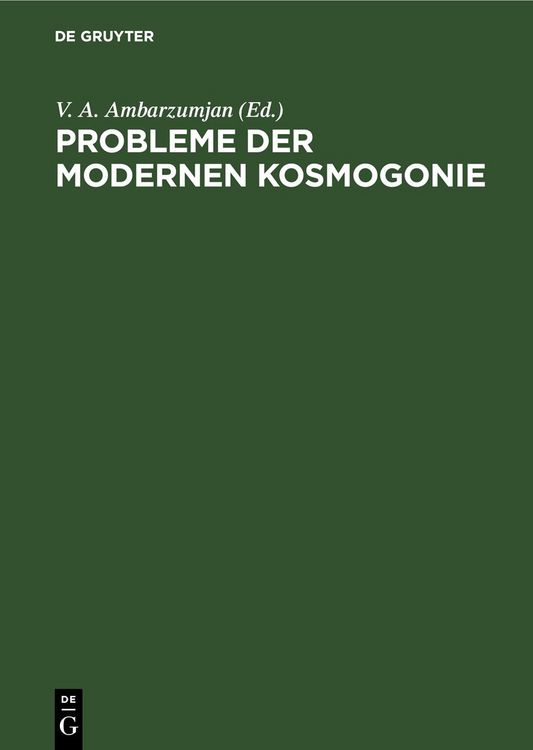 Produktbild: Probleme der modernen Kosmogonie
