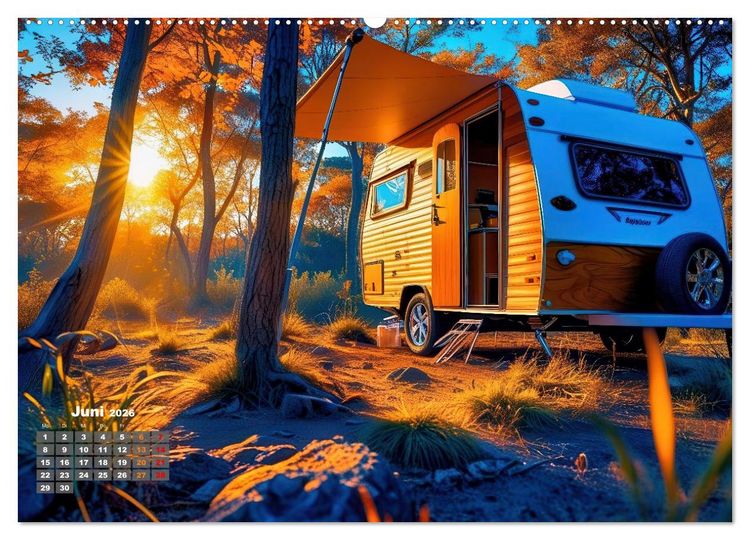 Produktbild: Vanlife - Caravan Abenteuer (Wandkalender 2026 DIN A2 quer), CALVENDO Monatskalender