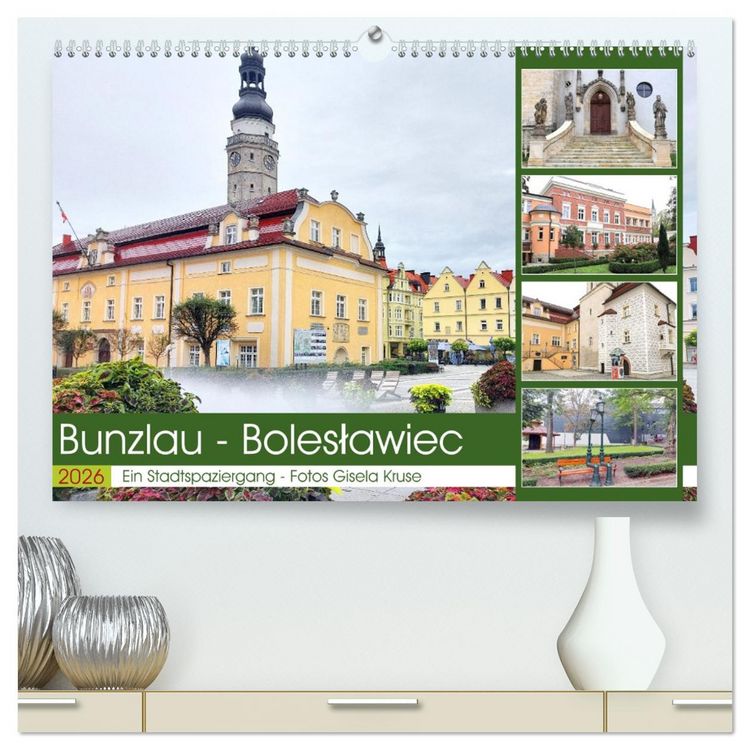 Produktbild: Bunzlau - Boleslawiec - Ein Stadtspaziergang (hochwertiger Premium Wandkalender 2026 DIN A2 quer), Kunstdruck in Hochglanz