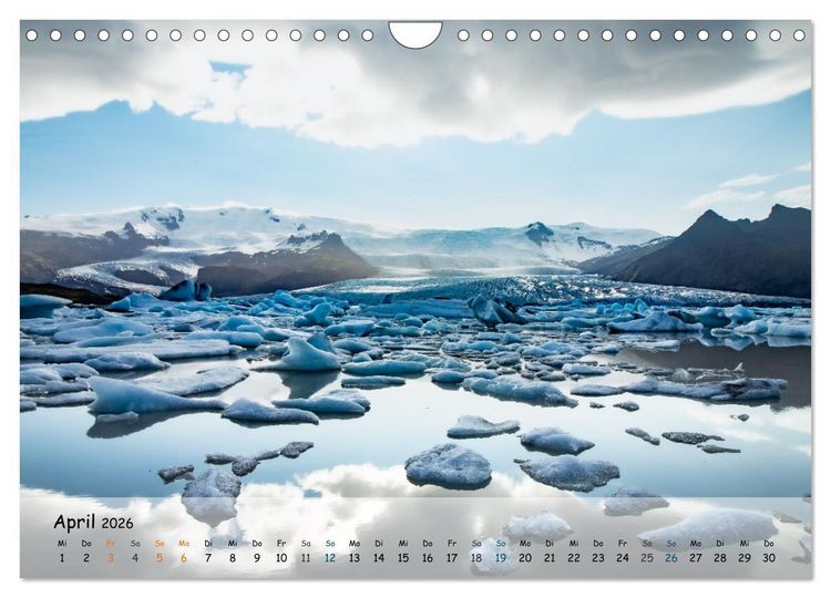 Produktbild: Island - In X Tagen um die Welt (Wandkalender 2026 DIN A4 quer), CALVENDO Monatskalender