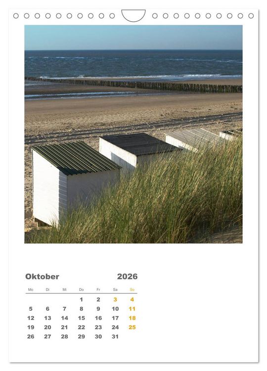 Produktbild: Hollands Strandparadies Zeeland (Wandkalender 2026 DIN A4 hoch), CALVENDO Monatskalender