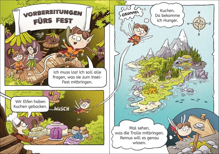 Produktbild: Lesel&ouml;wen Comics 1. Klasse - Drachen-Alarm auf der magischen Insel