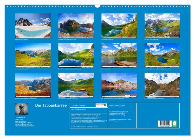 Produktbild: Der Tappenkarsee (Wandkalender 2026 DIN A2 quer), CALVENDO Monatskalender