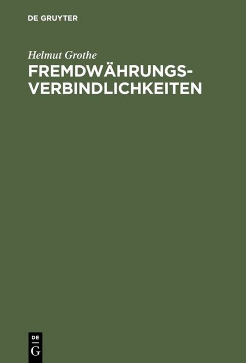 Produktbild: Fremdw&auml;hrungsverbindlichkeiten