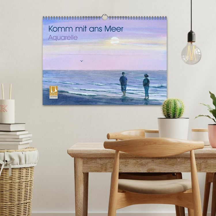 Produktbild: Komm mit ans Meer &ndash; Aquarelle (Wandkalender 2026 DIN A3 quer), CALVENDO Monatskalender
