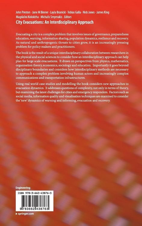 Produktbild: City Evacuations: An Interdisciplinary Approach