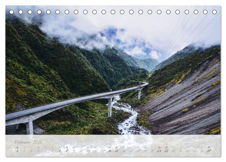 Produktbild: Neuseeland von Nord bis S&uuml;d (Tischkalender 2026 DIN A5 quer), CALVENDO Monatskalender