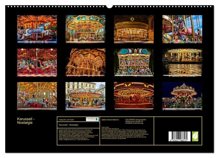 Produktbild: Karussell - Nostalgie (hochwertiger Premium Wandkalender 2026 DIN A2 quer), Kunstdruck in Hochglanz