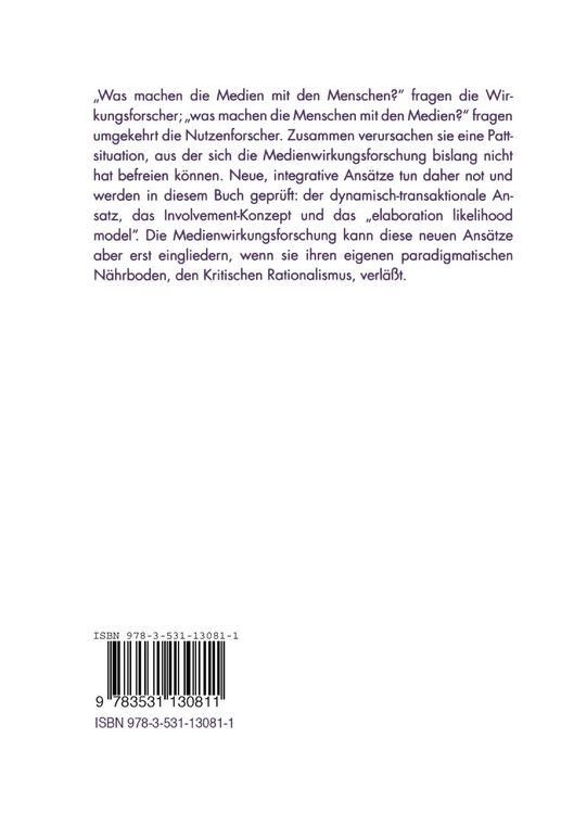 Produktbild: Die Malaise der Medienwirkungsforschung: Transklassische Wirkungen und klassische Forschung