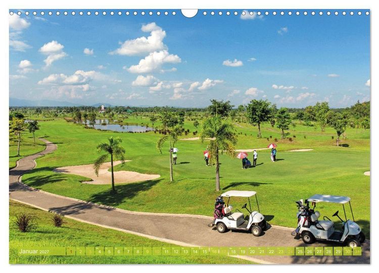 Produktbild: Golfparadiese der Welt (Wandkalender 2027 DIN A3 quer), CALVENDO Monatskalender