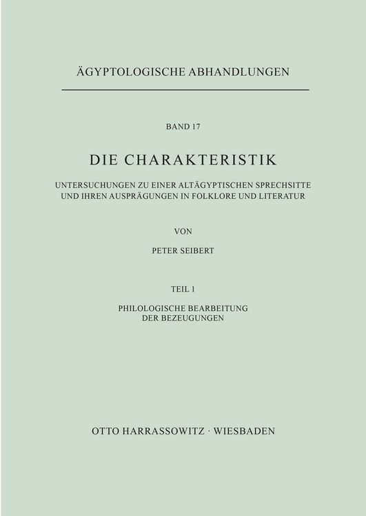 Produktbild: Die Charakteristik / Philologische Bearbeitung der Bezeugungen