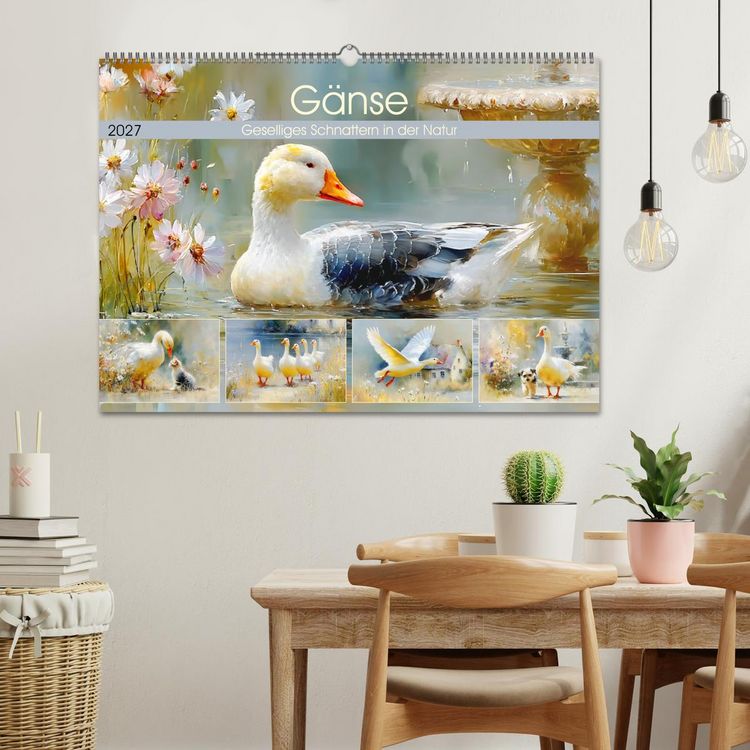 Produktbild: G&auml;nse. Geselliges Schnattern in der Natur (Wandkalender 2027 DIN A2 quer), CALVENDO Monatskalender
