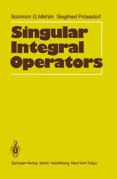 Produktbild: Singular Integral Operators