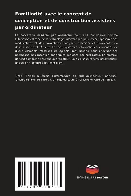 Produktbild: Familiarit&eacute; avec le concept de conception et de construction assist&eacute;es par ordinateur