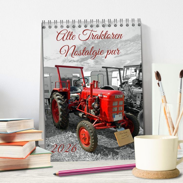 Produktbild: Alte Traktoren Nostalgie pur (Tischkalender 2026 DIN A5 hoch), CALVENDO Monatskalender