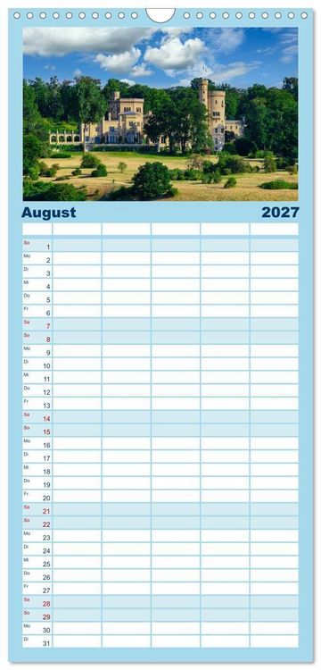 Produktbild: Familienplaner 2027 - Reiseziele in Deutschland mit 5 Spalten (Wandkalender, 21 x 45 cm) CALVENDO