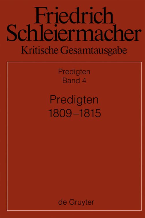 Produktbild: Predigten 1809-1815