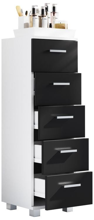 Produktbild: Holz Badm&ouml;bel Schubladen Badschrank Kommode Zalo M