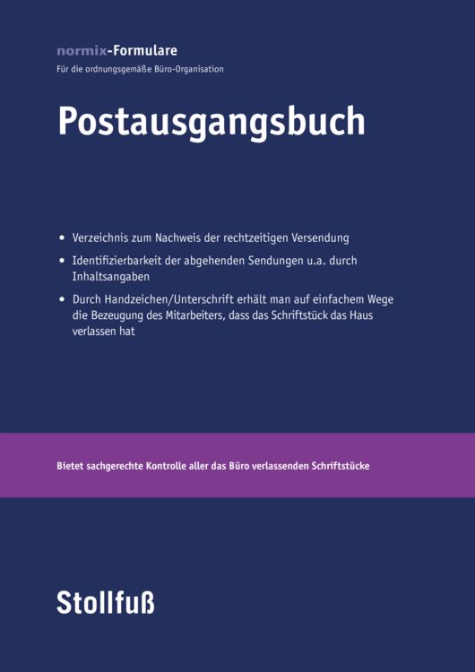 Produktbild: Postausgangsbuch