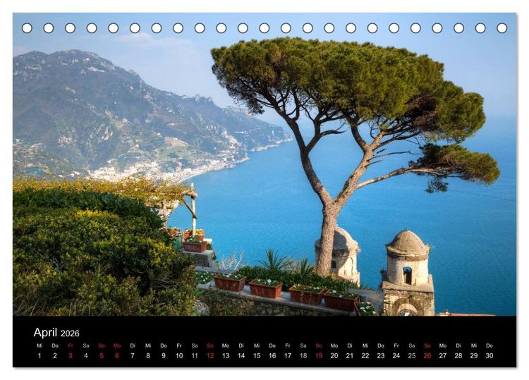 Produktbild: Amalfik&uuml;ste und Capri (Tischkalender 2026 DIN A5 quer), CALVENDO Monatskalender