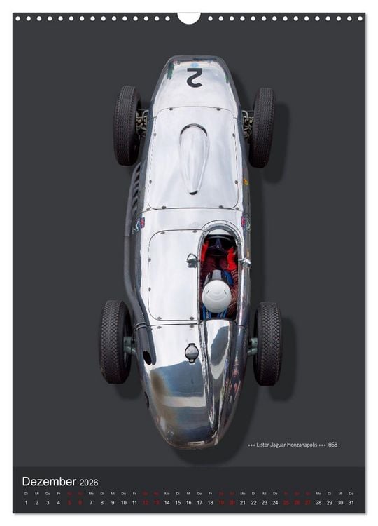 Produktbild: Legenden des Rennsports, Historic Grand Prix Cars 1925-1960 (Wandkalender 2026 DIN A3 hoch), CALVENDO Monatskalender