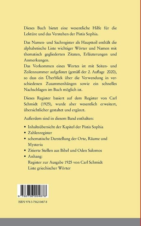 Produktbild: Register zur Pistis Sophia
