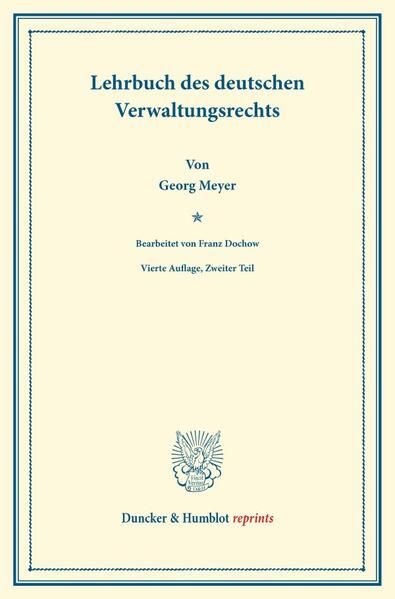 Produktbild: Lehrbuch des deutschen Verwaltungsrechts.