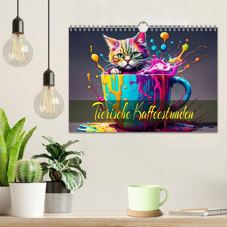 Produktbild: Tierische Kaffeestunden (Wandkalender 2026 DIN A4 quer), CALVENDO Monatskalender